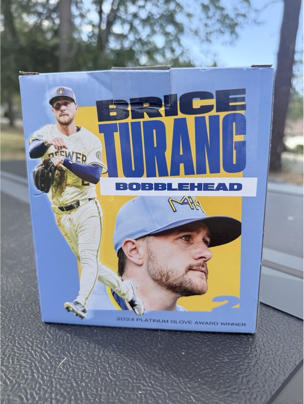 Brice Turang SGA Platinum Glove Bobblehead 7/26/25 Milwaukee Brewers New in Box